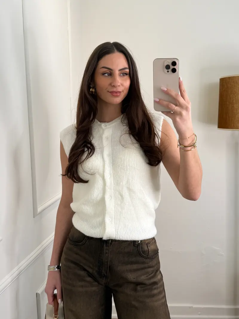 Mady gilet wit
