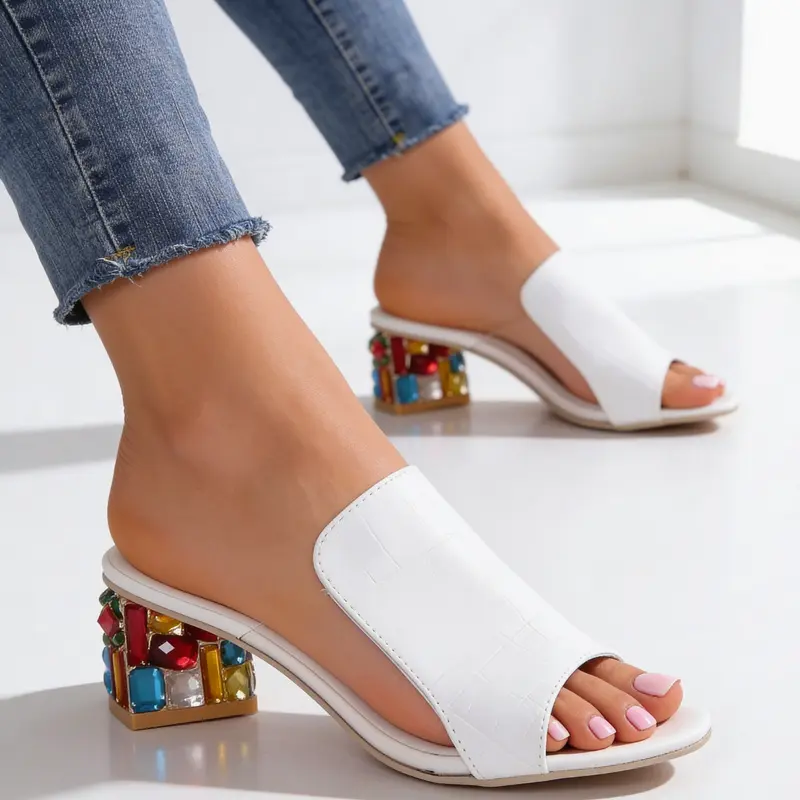 Margaux Jewel Heel Slides