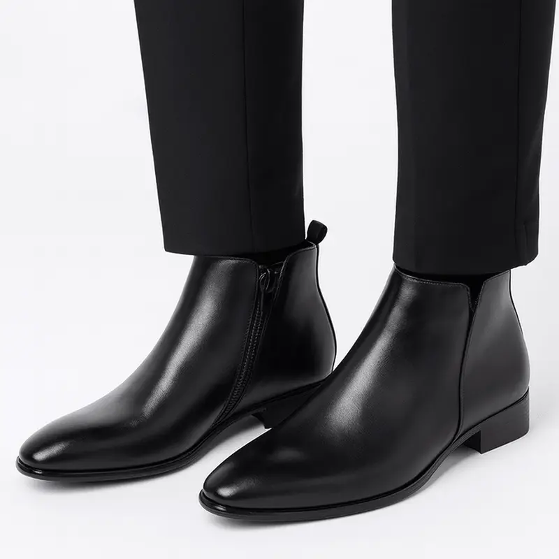 Men Boots | Ankle Height with Side Zip Closure