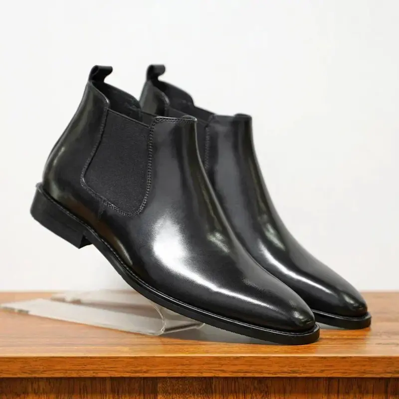 Men Boots | Pointed Toe with Elastic Side Panels