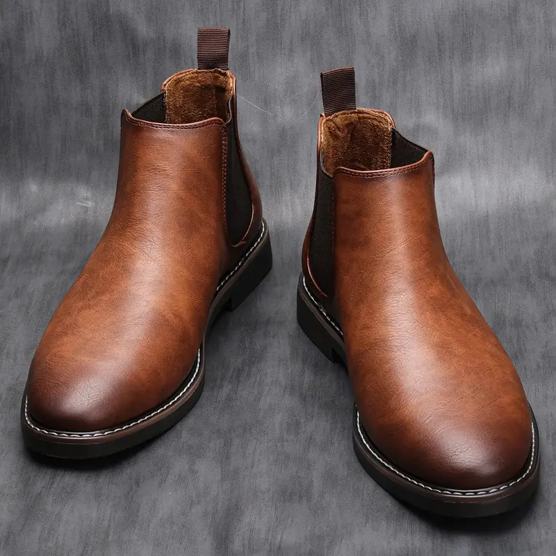 Men Boots | Slip-On Design with Elastic Side Panels