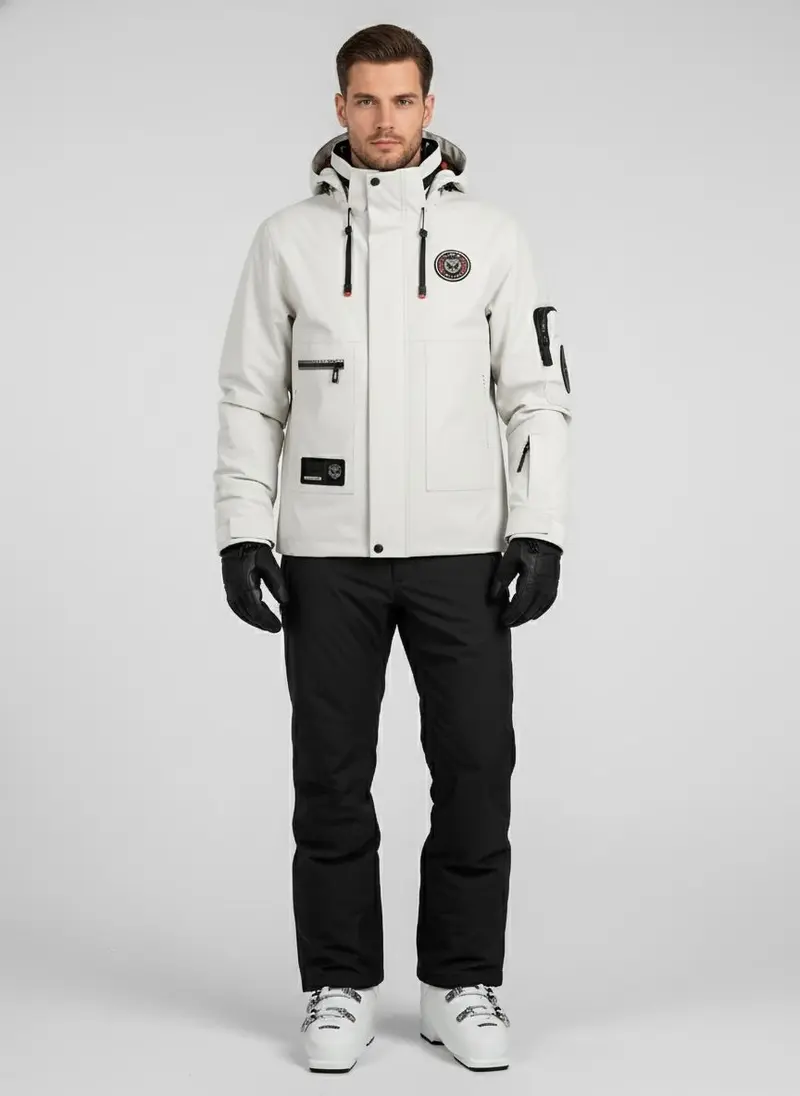 Men Jacket | Waterproof Zip Front with Detachable Hood