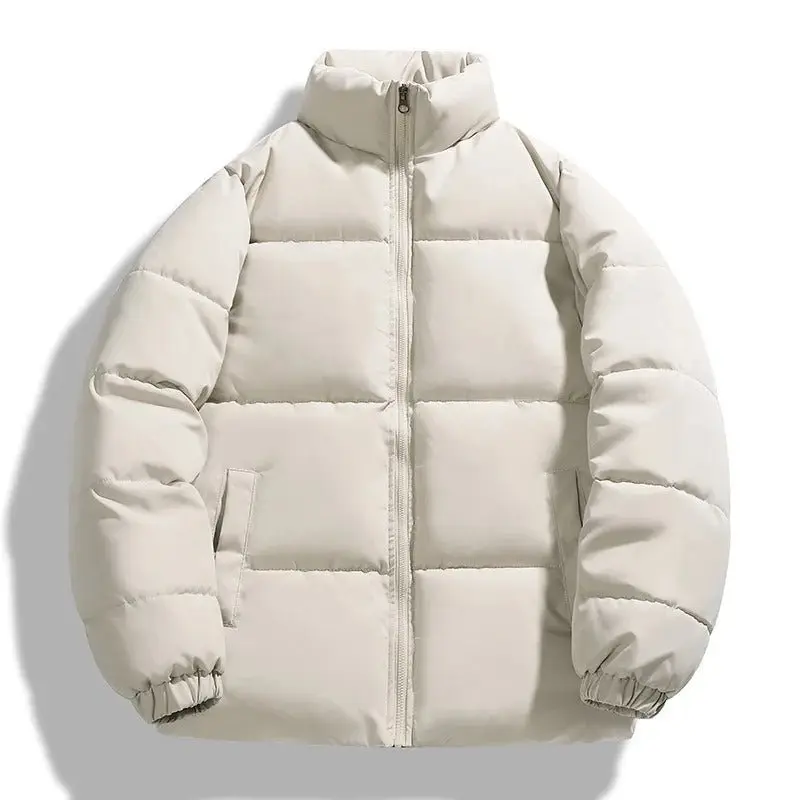 Men Puffer Jacket | Quilted Build with Stand Collar Design