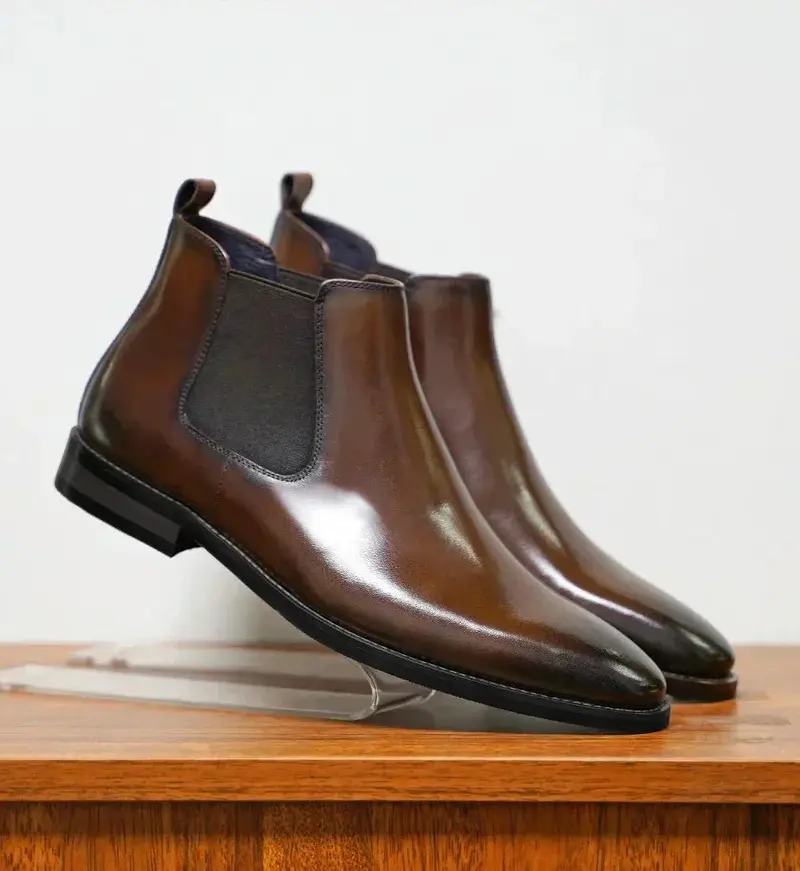 Men Shoes | Chelsea Style with Elastic Side Panels
