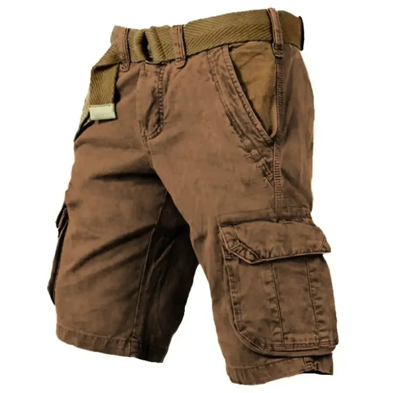 Men's Cargo Shorts — Relaxed Fit Adjustable Waist Multi-Pocket