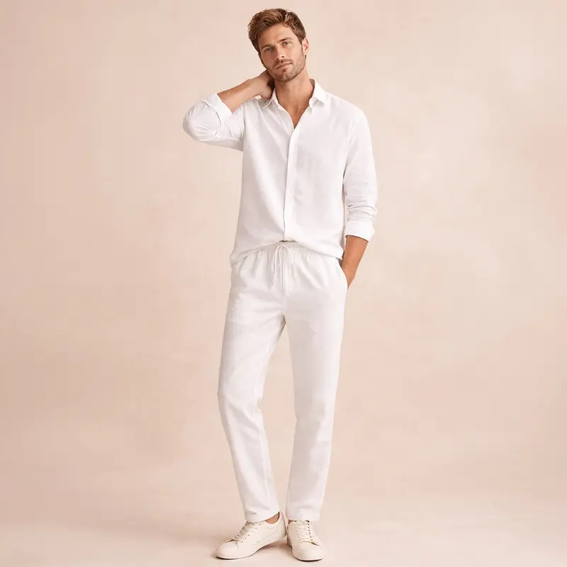 Men's Clothing Set — Tailored Fit Long Sleeve Button Placket