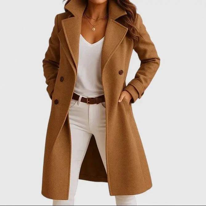 Mia | Damen Herbstmantel klassisch tailiert elegant