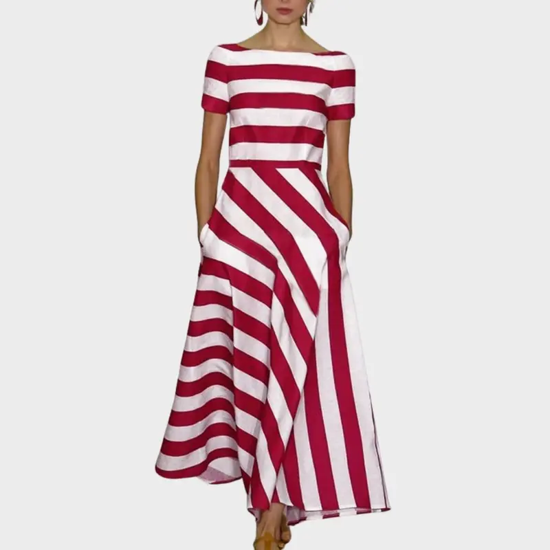 MIA – STRIPED MIDI DRESS