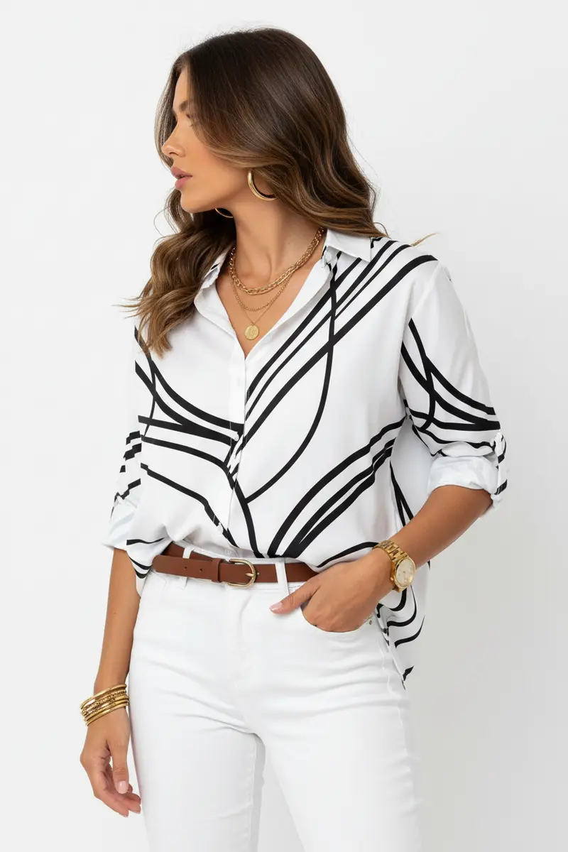 Mia - Vintage Casual Blouse