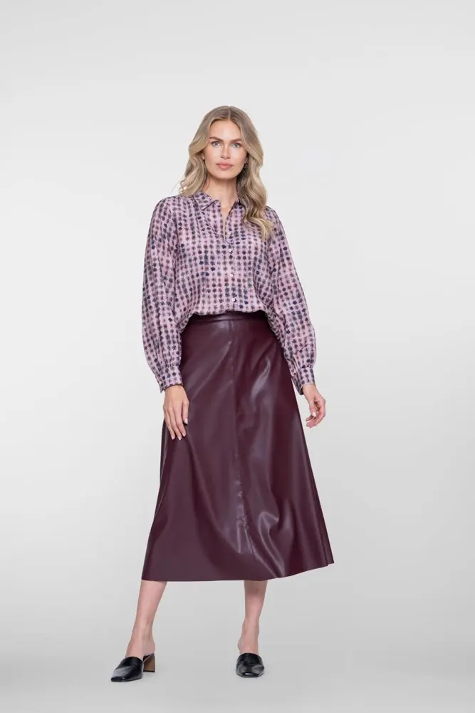 Midi Rok van Faux Leather