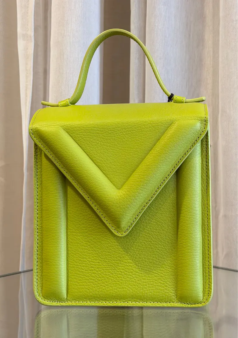 MIEKE DIERCKX | BOX BAG - LIME STRUCTURED
