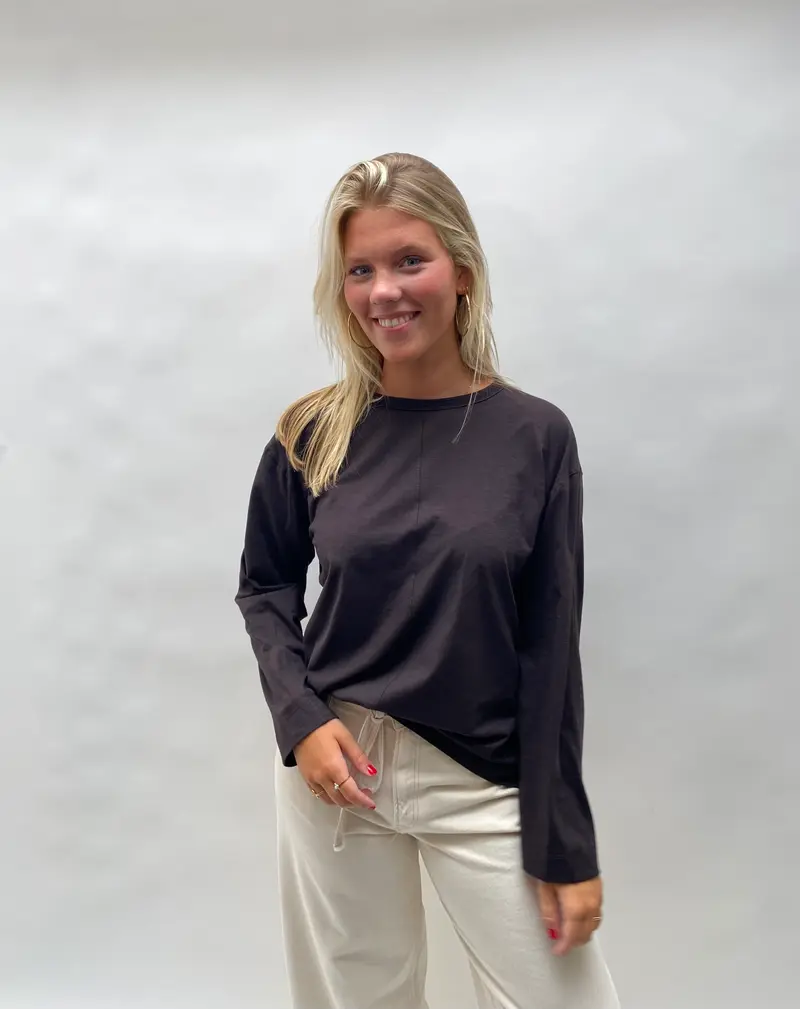 Milla T-shirt longsleeve brown