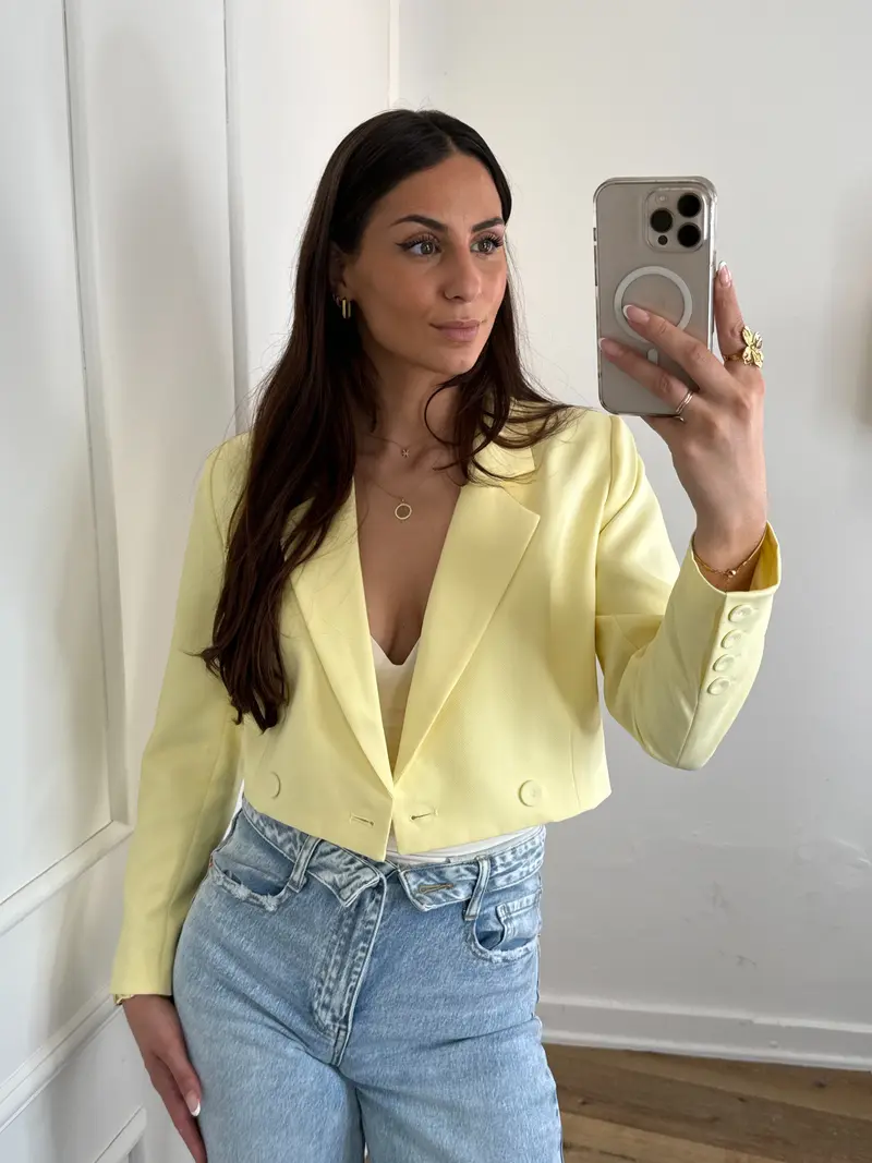 Mimi Korte Blazer geel