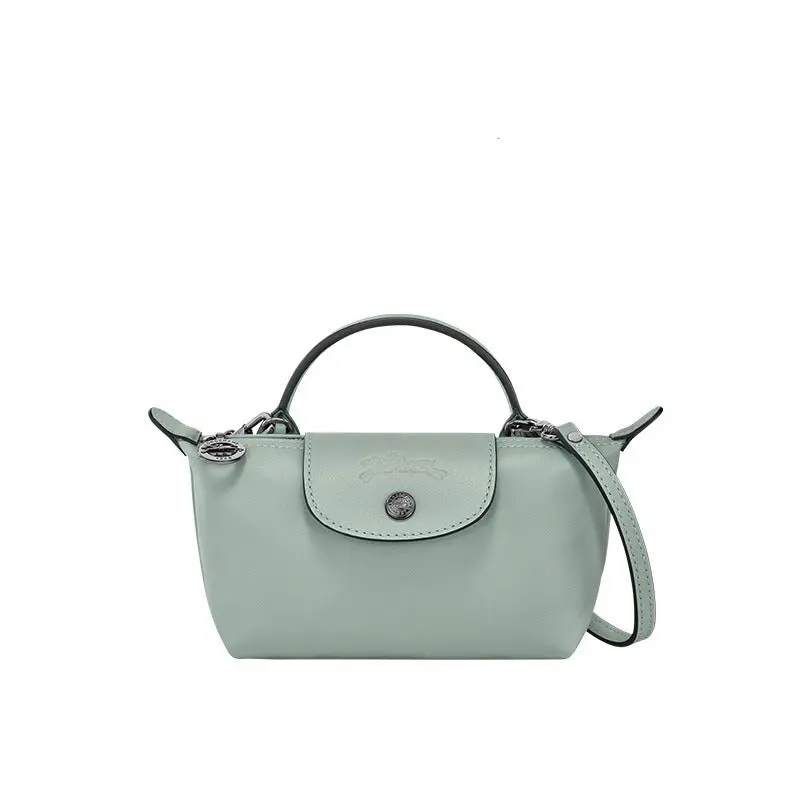 Mini Leder Henkeltasche – Hellblau