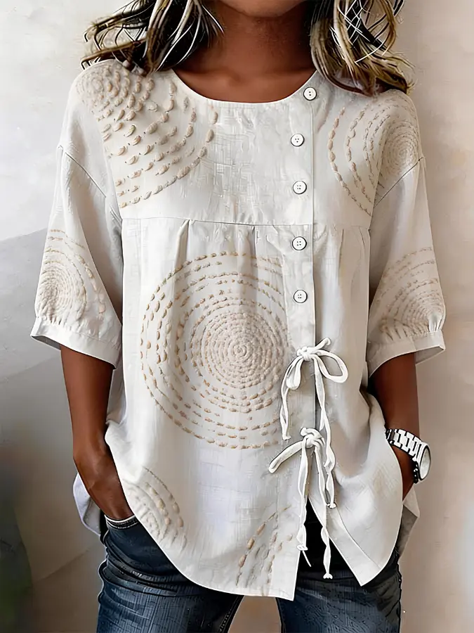 Mirabelle™ Embroidered Casual Top