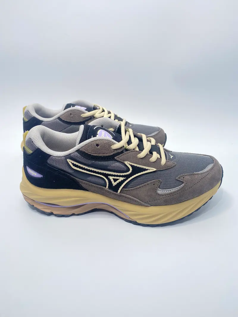Mizuno wave rider B grey quiet shade black