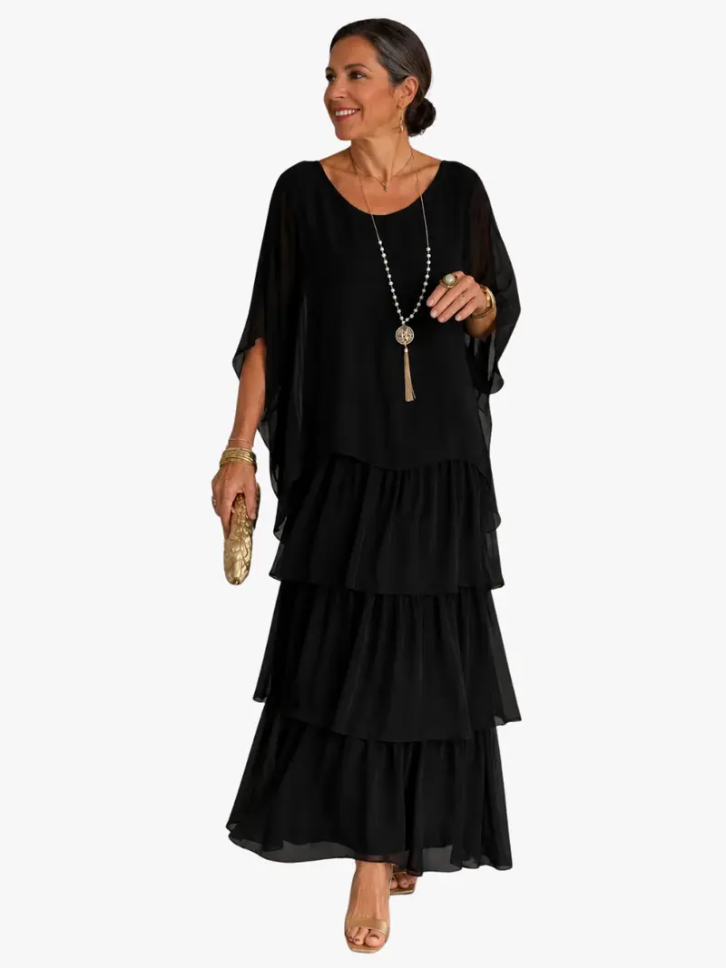 MODERN LAYERED MAXI DRESS FOR WOMEN