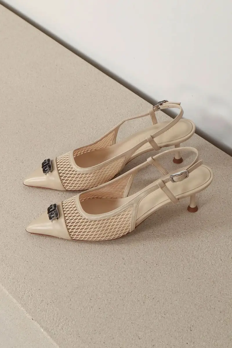 Morobé - Slingback- Delilah 01 - Nude Mesh