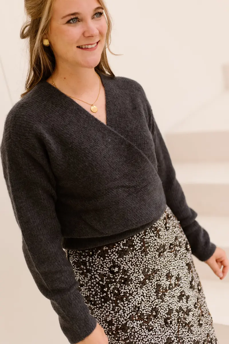 Mschbondie Hope V Pullover Inida Ink Mel