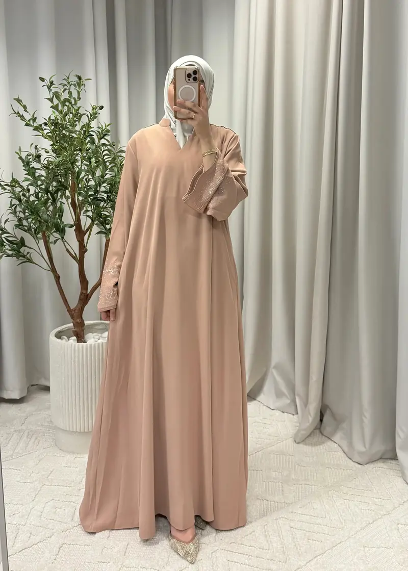 NADIA GLOW ABAYA ROSE