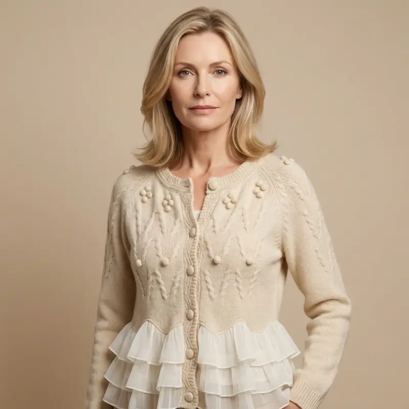 Natalie Ruffle Cardigan