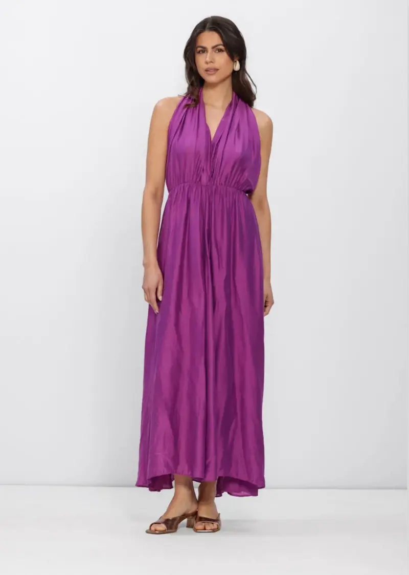 NEMA striked dress purple