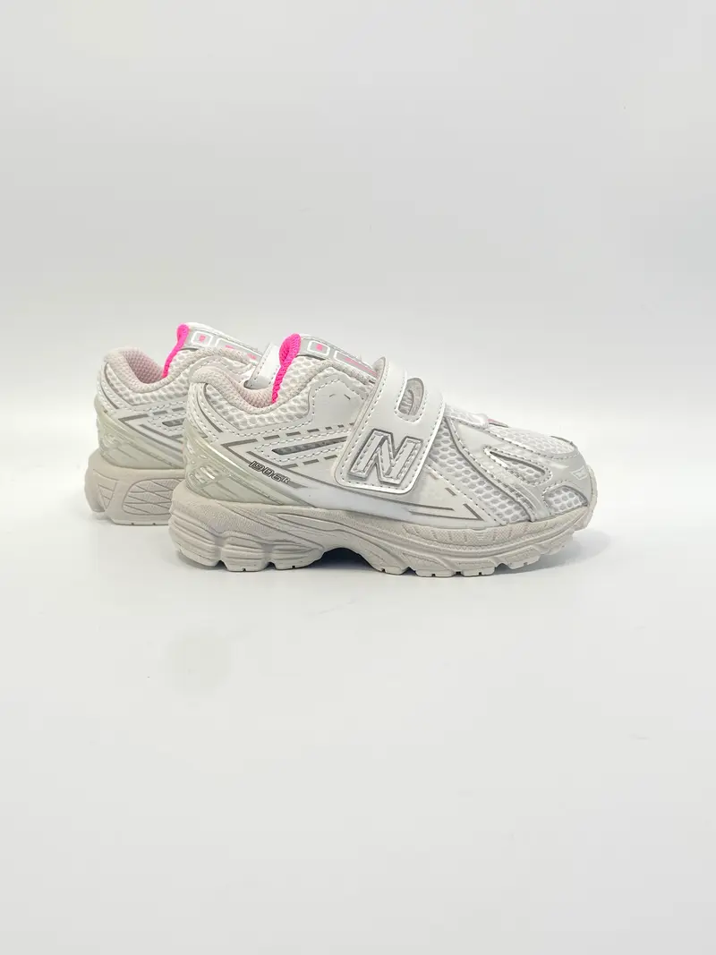 New Balance I19067LA light silver grey metallic pink klittenband