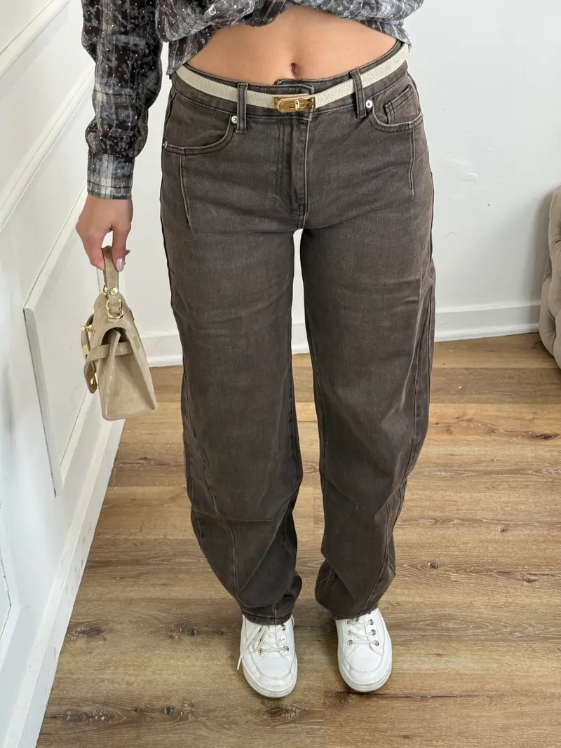 Nina Jeans Extra Long Bruin