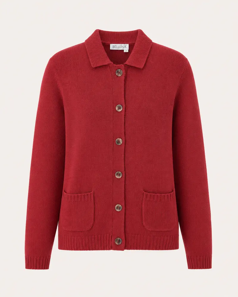 Nora vest polo kraag, Coral