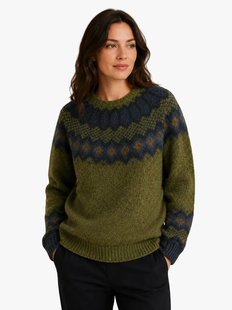 NORDIC PATTERN SWEATER FOR WOMEN