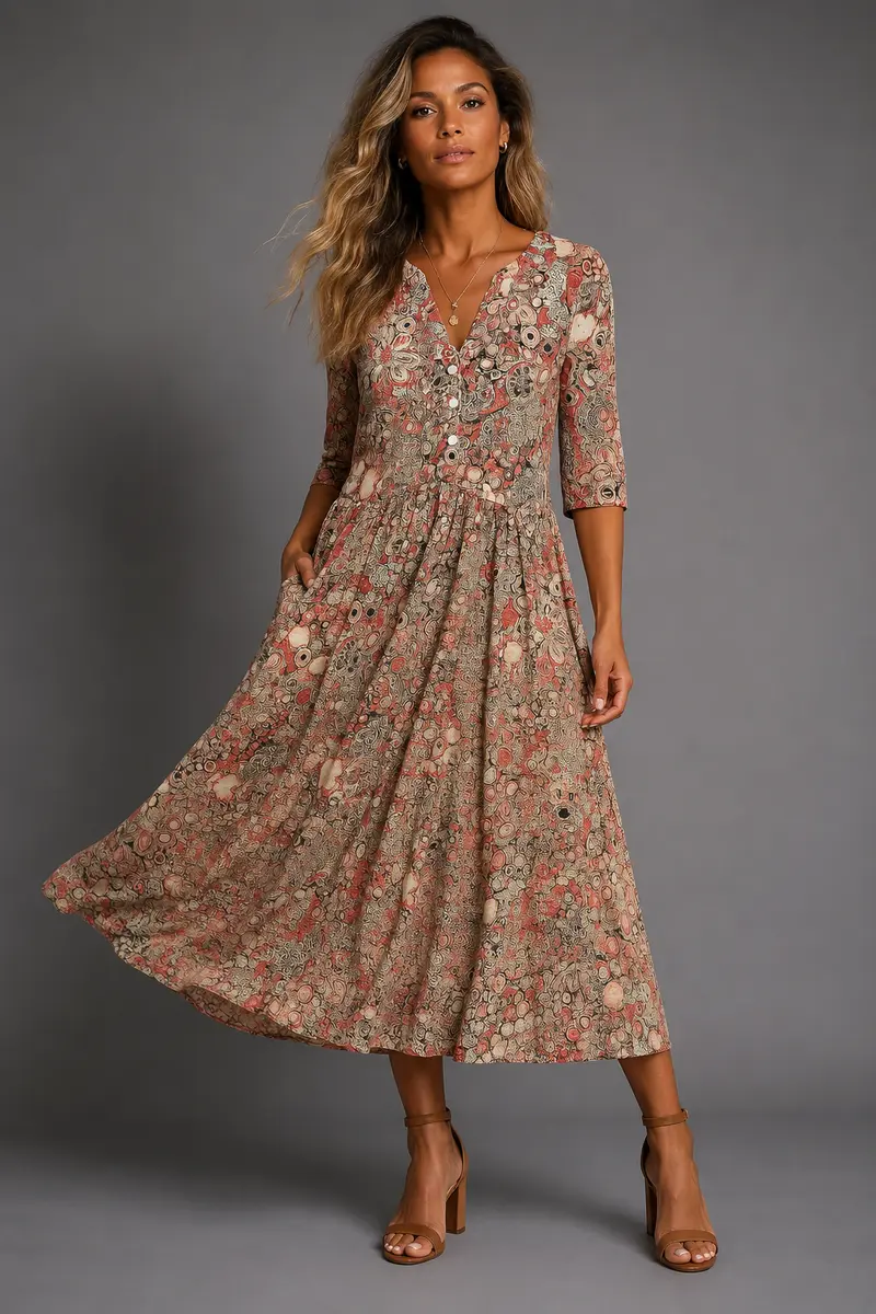 Olivia™ | Elegant Dress With V-Neck