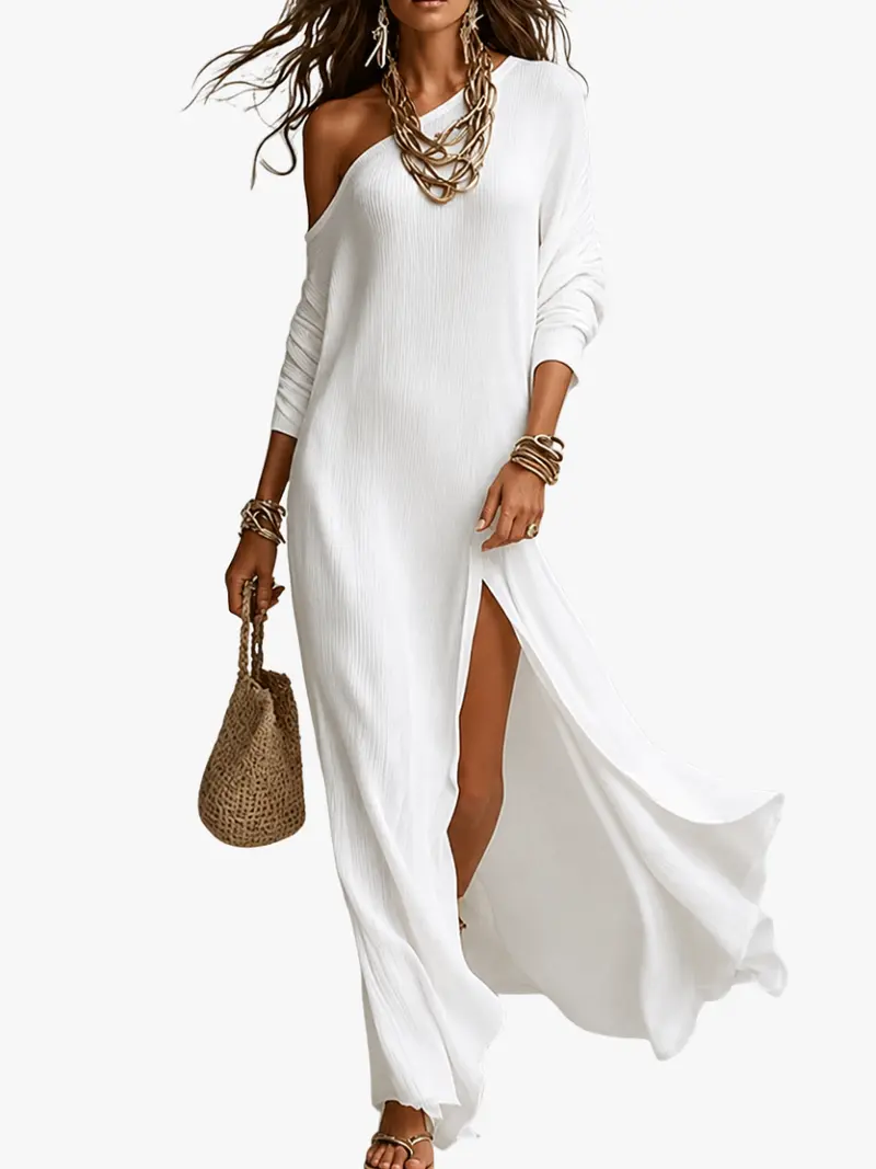 ONE-SHOULDER MAXI DRESS FOR WOMEN