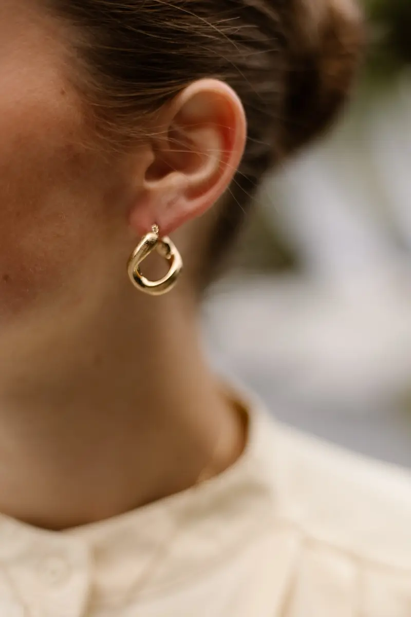 Oorbellen Amy irregular shape gold