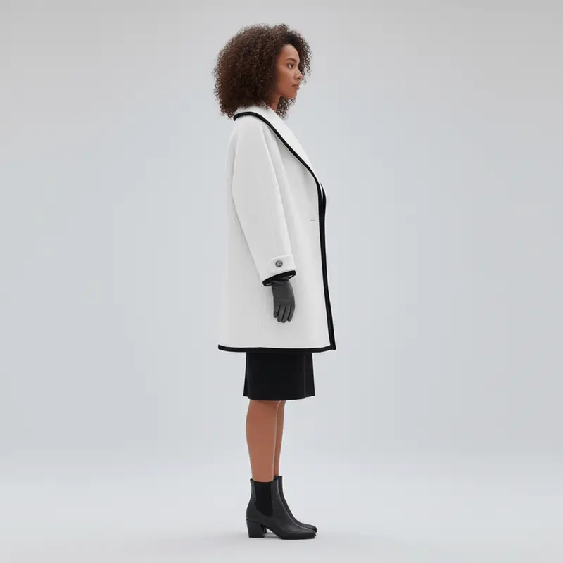 Oversized Mantel Mit Weitem Revers - Lillian
