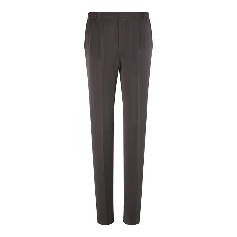 Pantalon met elastieke band Bruin