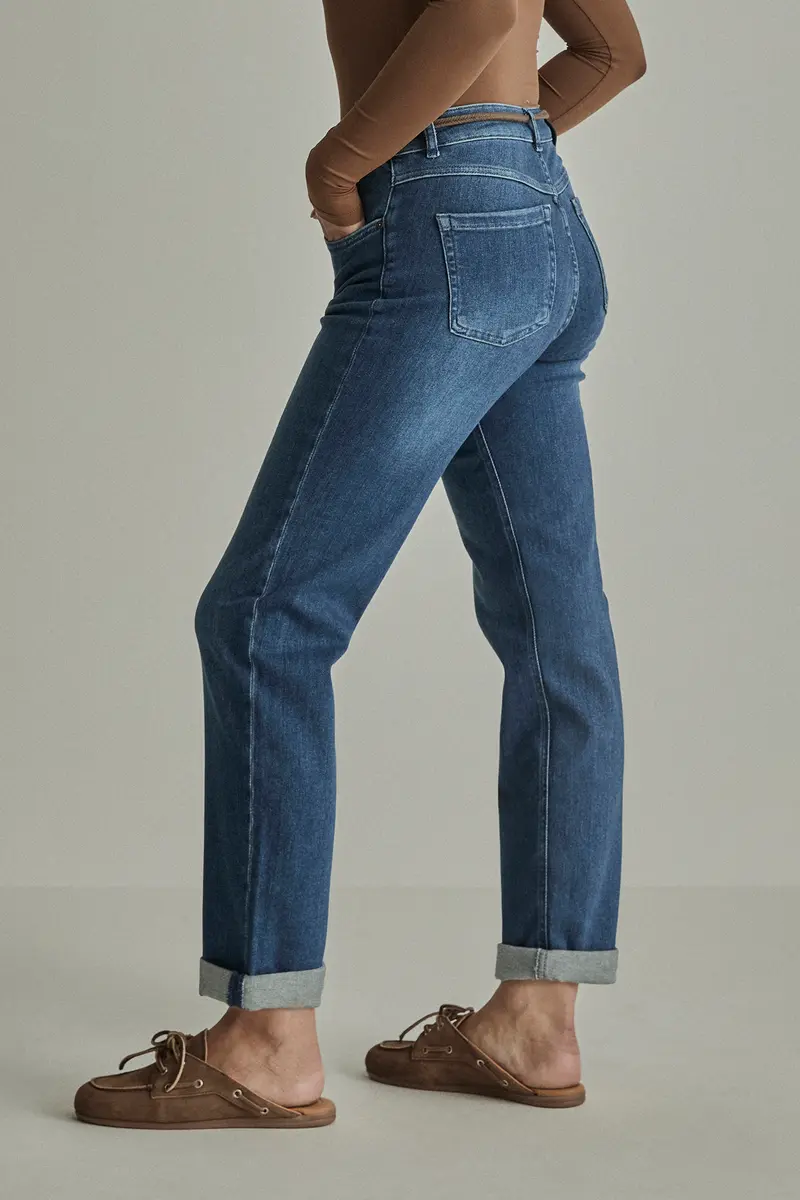 Para Mi jeans blauw bobby loose recht model lengte 30 Washed Night
