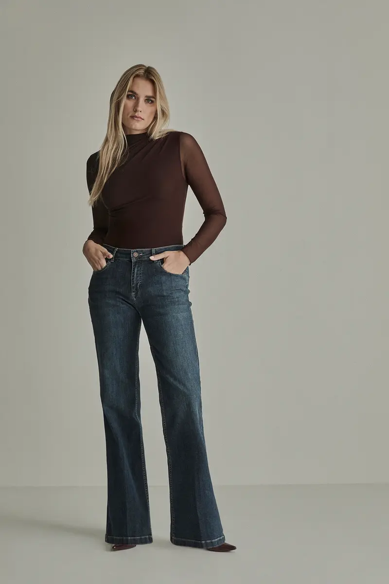 Para Mi jeans blauw wide leg lengte 32 Old Blue Eve