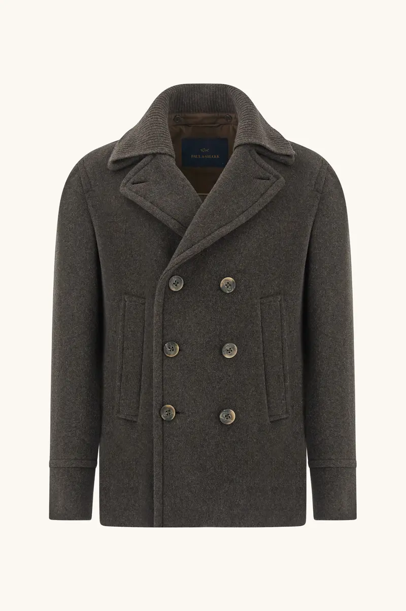 Paul & Shark Wool-Cashmere Blend Peacoat 15312361 - Donkerbruin