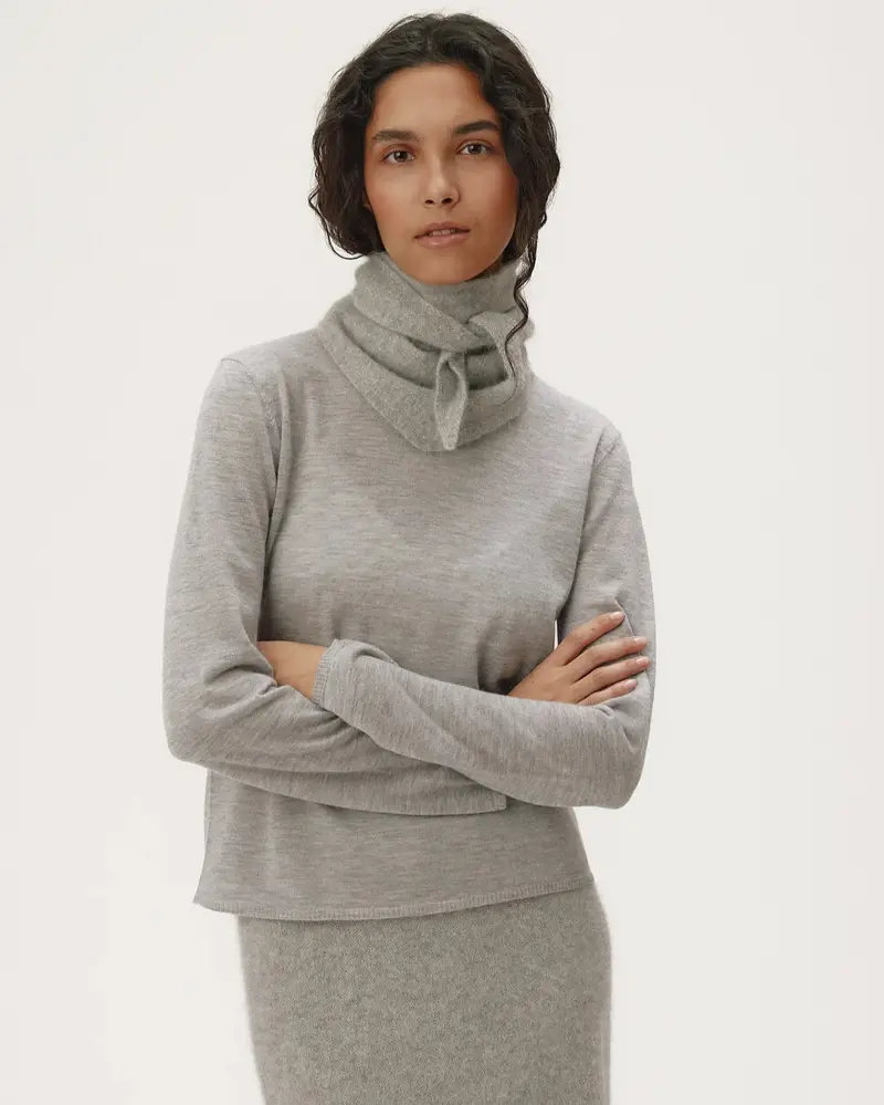 Paula Titanium Grey Melange Sacrf