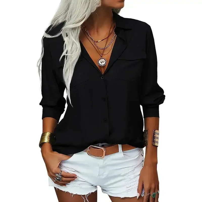 PHILINA | Lässige Bluse mit Knopfleiste