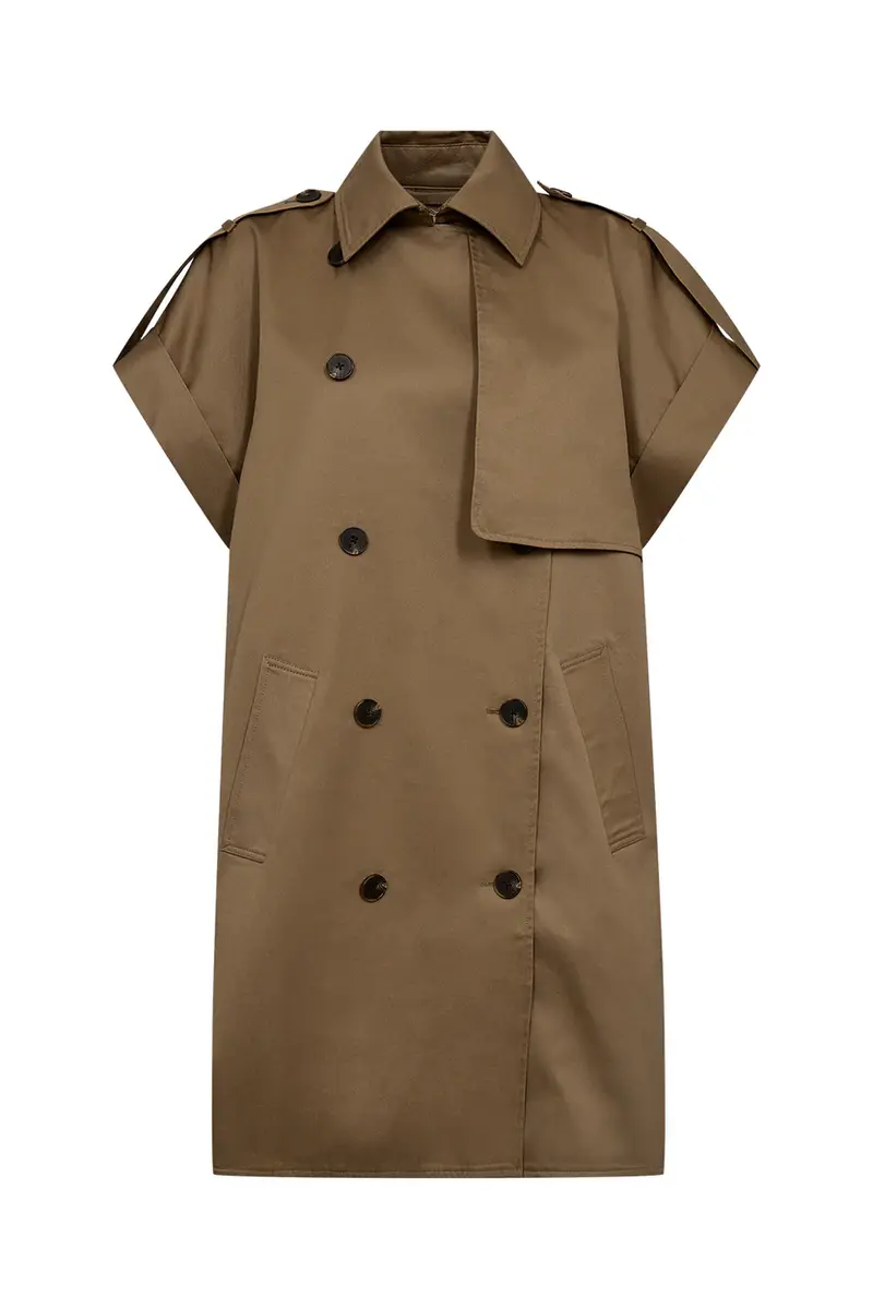 Pieszak nico trench jacket lead brown