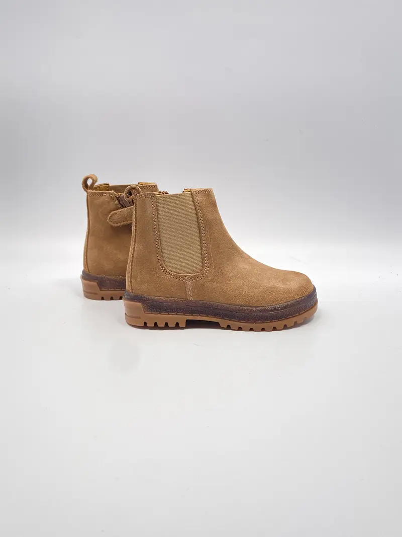 Pinocchio P1159 chelsea boots rits beige suede