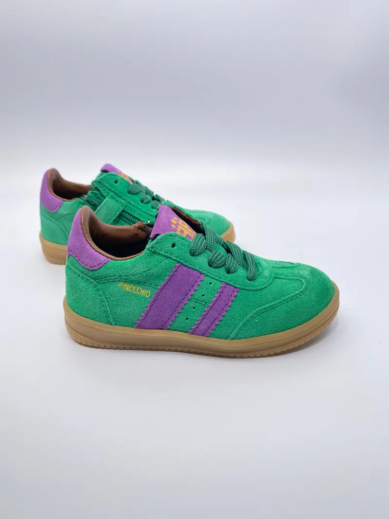 Pinocchio P1411 groen paars sneaker