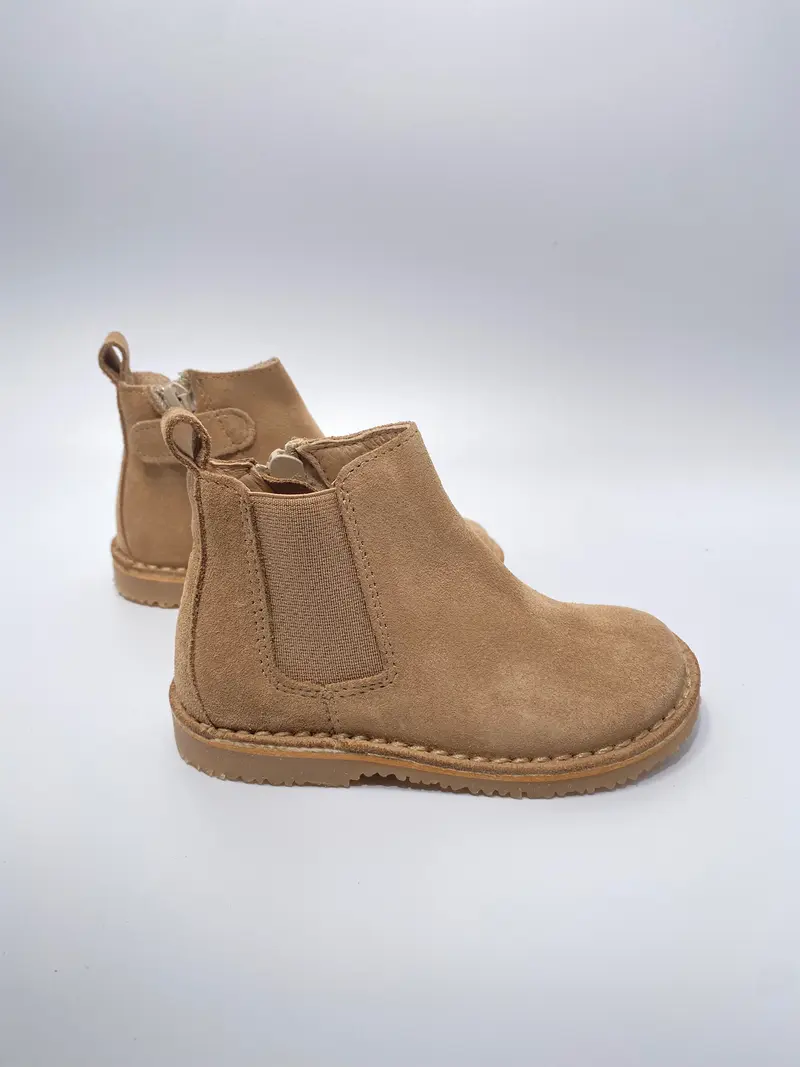 Pinocchio P1611 chelsea boots met rits beige