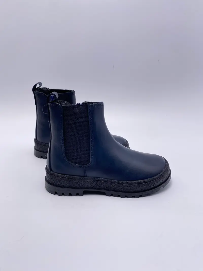 Pinocchio P1659 chelsea boots met rits donker blauw