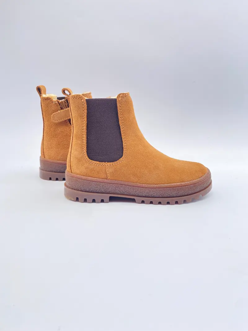 Pinocchio P2159 natural combi chelsea boots rits bont cognac