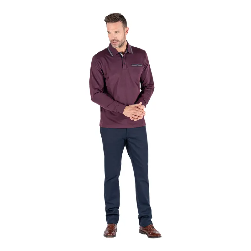 Poloshirt Bordeaux Uni