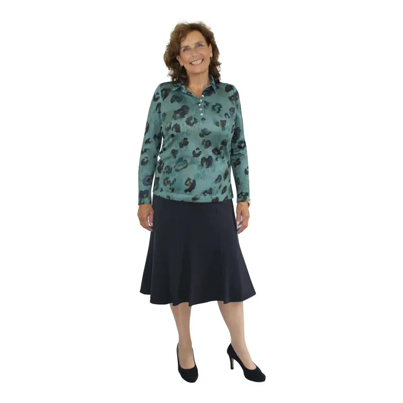 Poloshirt Emerald Animal Print