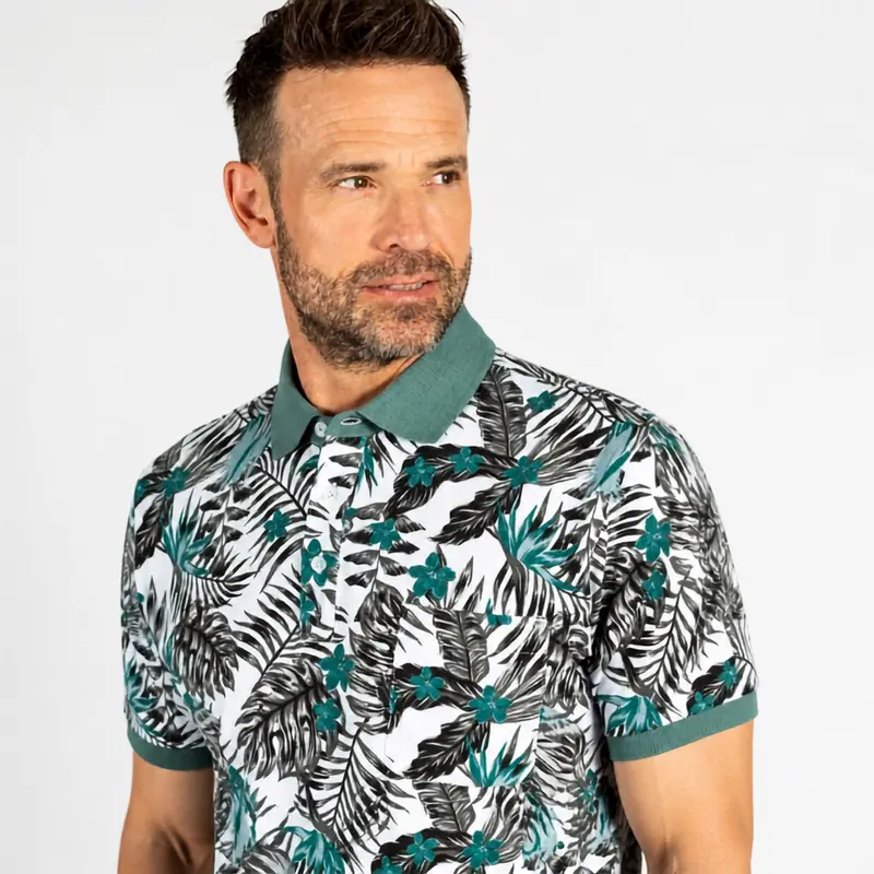 Poloshirt North Atlantic Bladmotief
