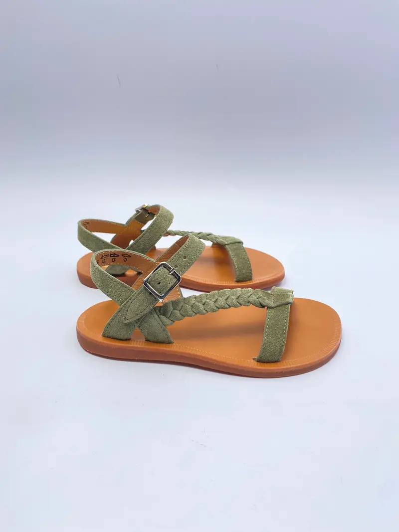Pom D’api sandaal Plagette antiek Velours Sage